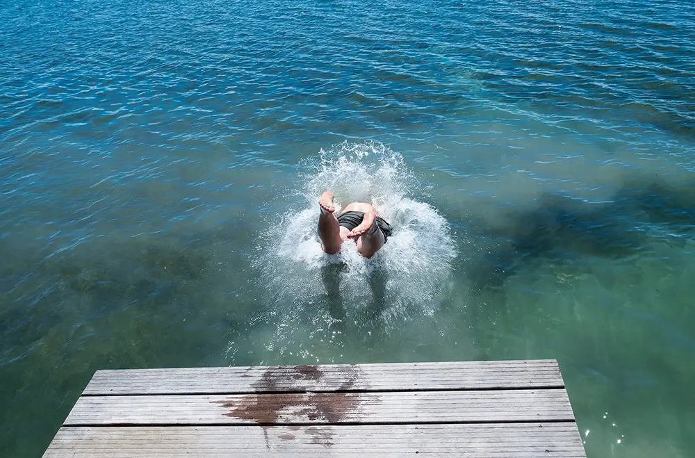 Schwimmer im Bodensee